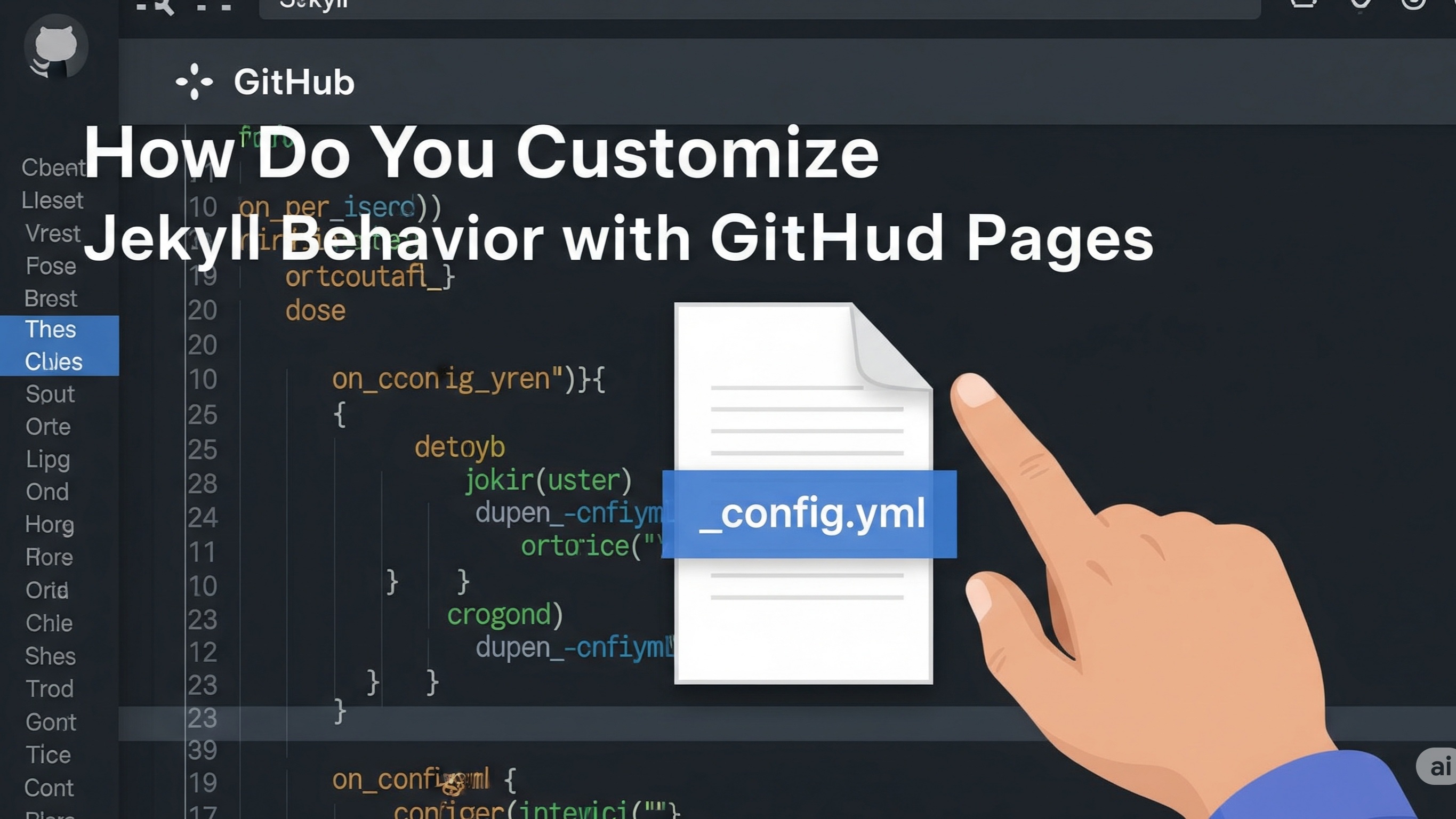 How Do You Customize Jekyll Behavior with config yml on GitHub Pages